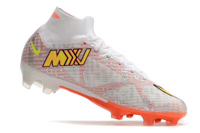 Unisex Nike Air Zoom Mercurial Superfly 9 Elite FG Football Boots - White/Orange/Sliver