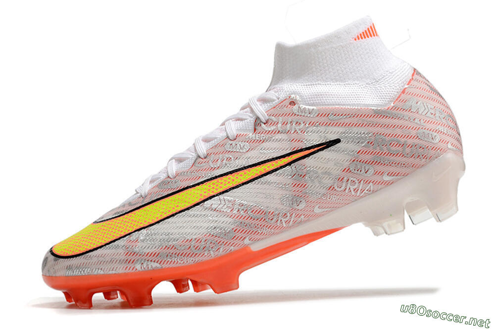 Unisex Nike Air Zoom Mercurial Superfly 9 Elite FG Football Boots - White/Orange/Sliver 5