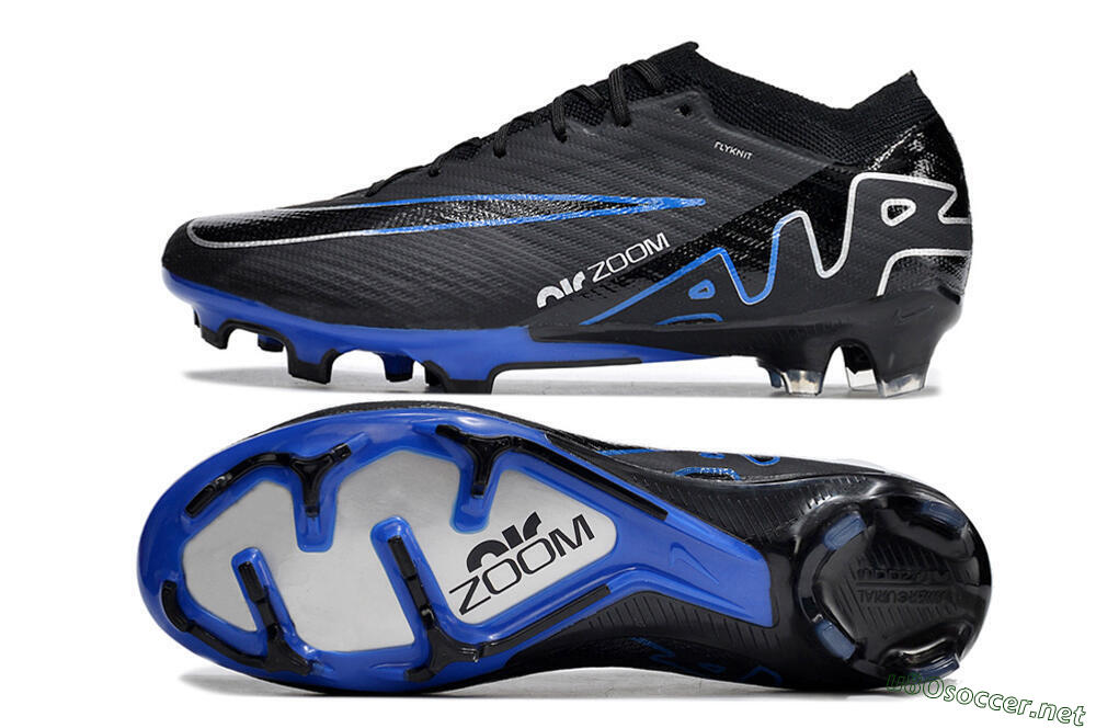 Unisex Nike Air Zoom Vapor 15 Elite SE FG Football Boots - Black/Blue/White 1