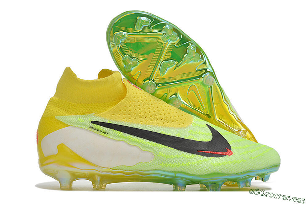 Men's Nike Phantom GX Elite DF FG Football Boots - Yellow/Green/Black/Red 2