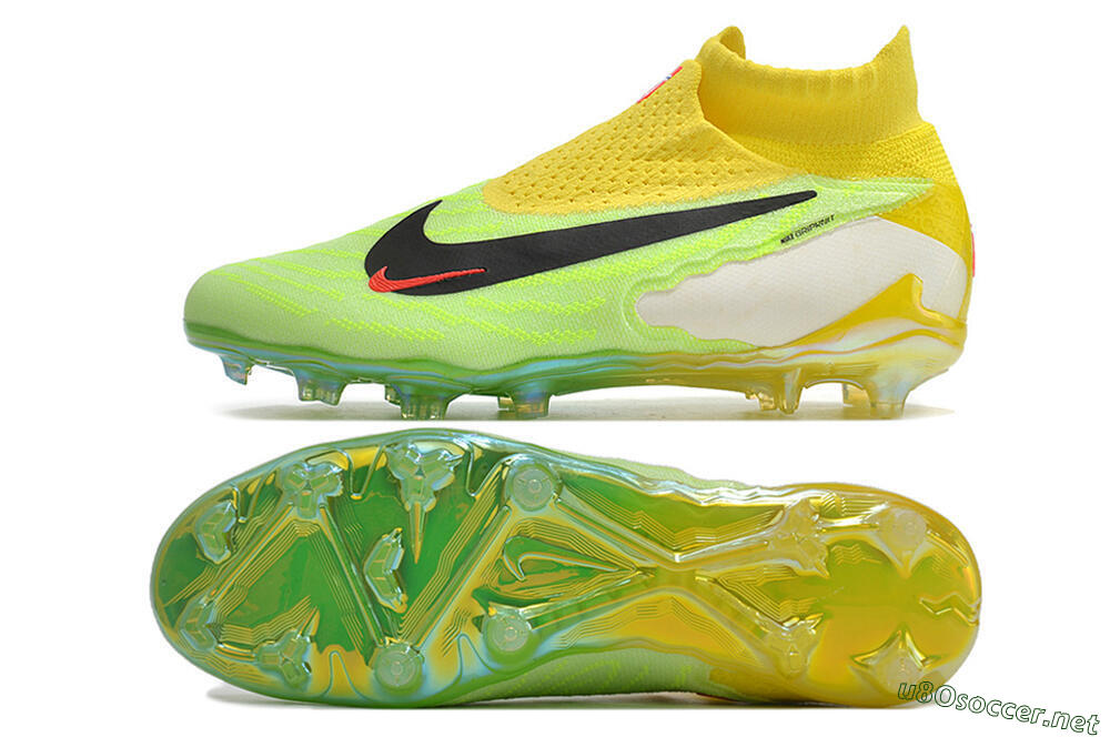 Men's Nike Phantom GX Elite DF FG Football Boots - Yellow/Green/Black/Red 1