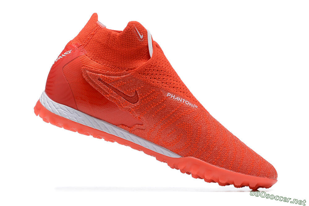 Men's Nike Phantom GX Elite DF TF Football Shoes - Red/White 6