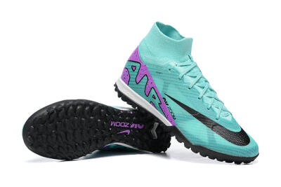 Men's Nike Air Zoom Mercurial Superfly 9 Elite TF Football Shoes - Blue/Black/Purple