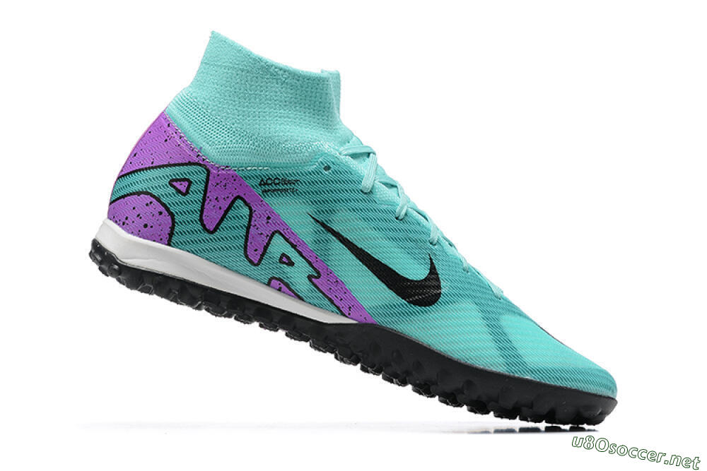 Men's Nike Air Zoom Mercurial Superfly 9 Elite TF Football Shoes - Blue/Black/Purple 7