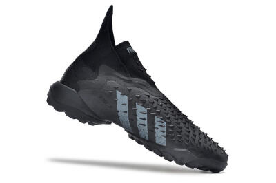 Unisex Adidas Predator Freak+ TF Football Shoes - Black/Silver