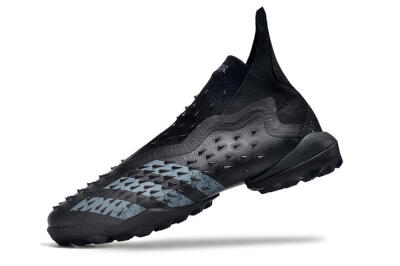 Unisex Adidas Predator Freak+ TF Football Shoes - Black/Silver