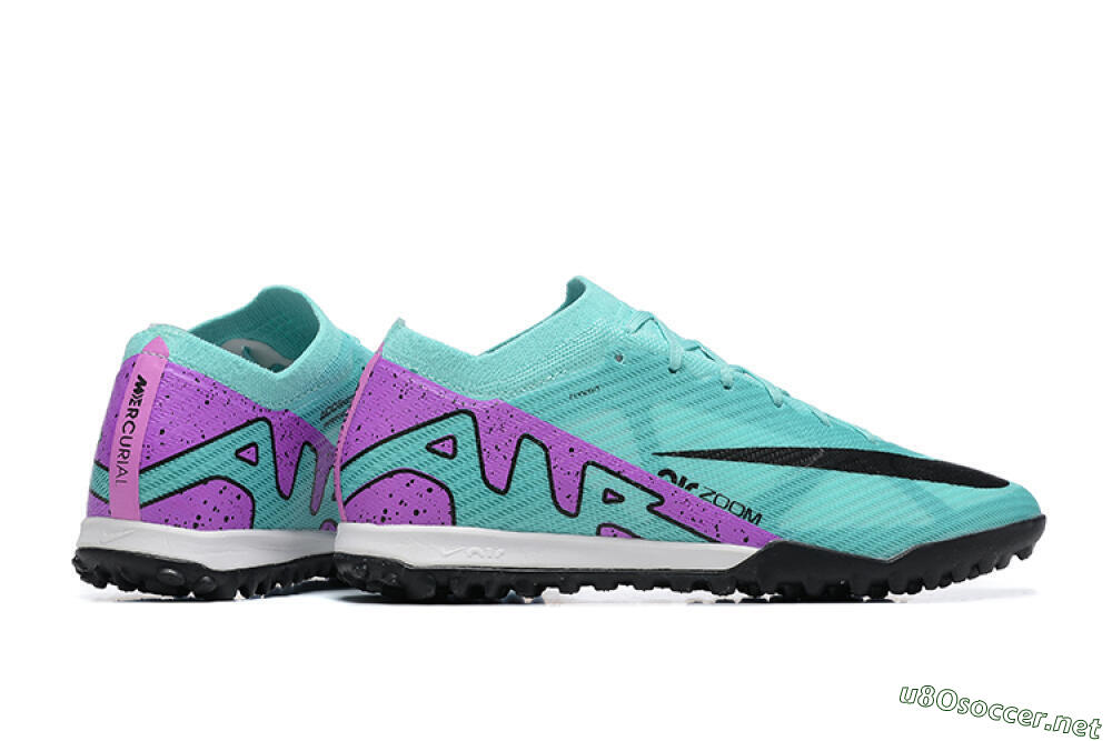 Men's Nike Air Zoom Mercurial Vapor 15 Elite TF Football Shoes - Blue/Black/Purple 8