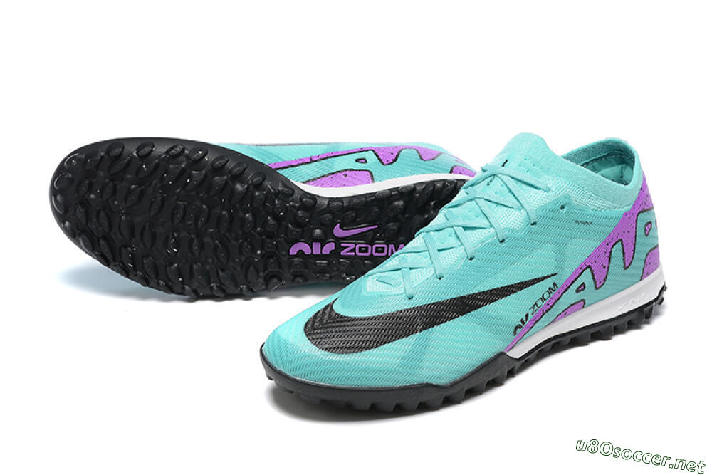 Men's Nike Air Zoom Mercurial Vapor 15 Elite TF Football Shoes - Blue/Black/Purple 3