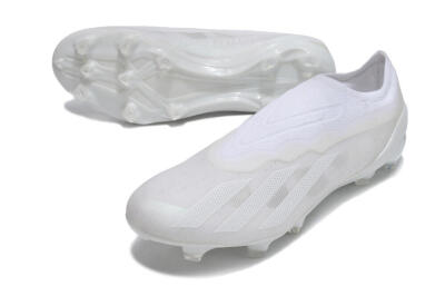 Men's Adidas X Crazyfast+ LL FG Football Boots - White/White/White