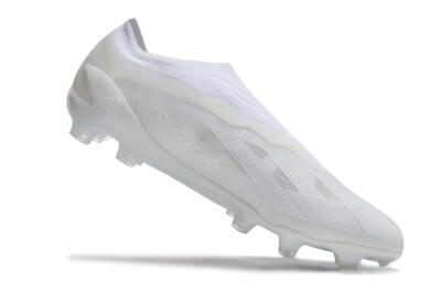 Men's Adidas X Crazyfast+ LL FG Football Boots - White/White/White