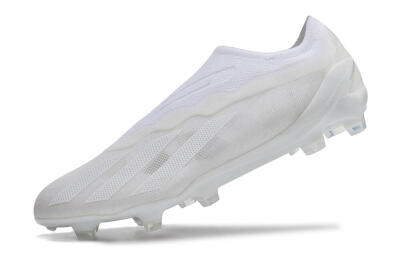 Men's Adidas X Crazyfast+ LL FG Football Boots - White/White/White