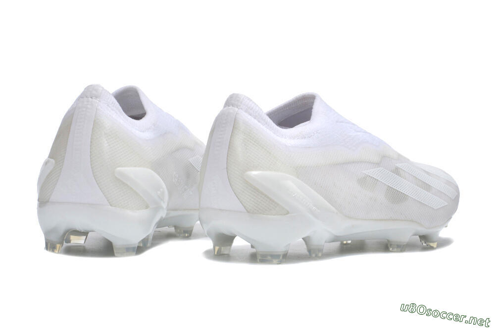 Men's Adidas X Crazyfast+ LL FG Football Boots - White/White/White 6