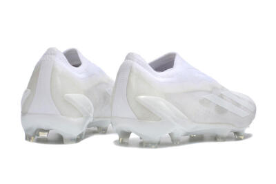 Men's Adidas X Crazyfast+ LL FG Football Boots - White/White/White