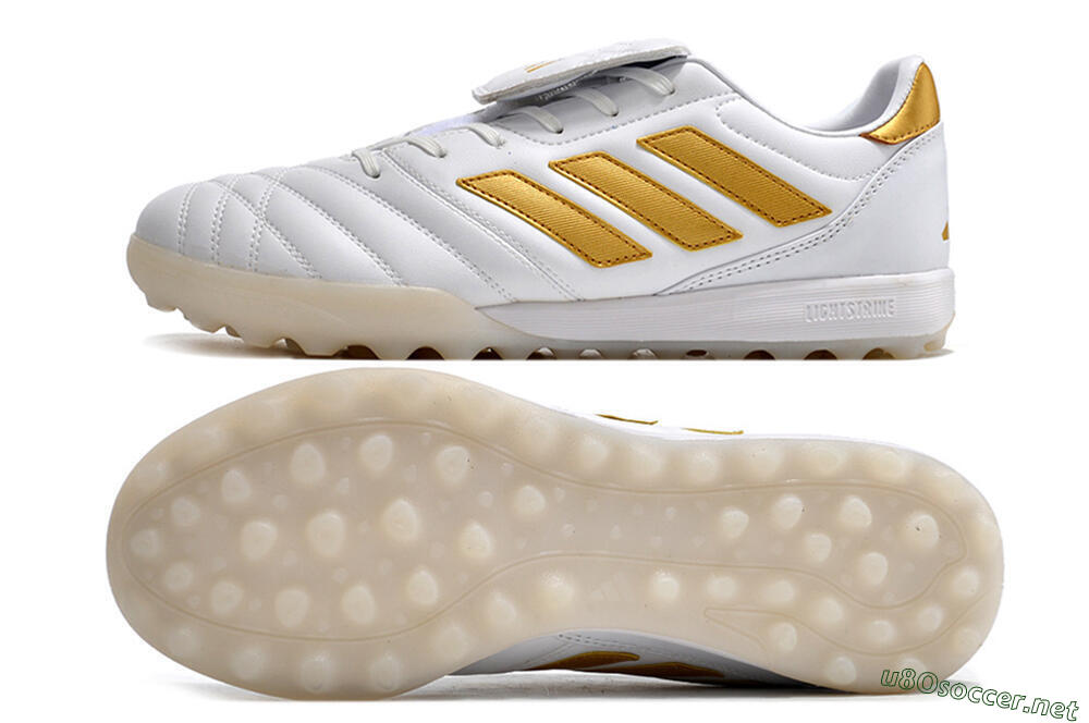 Men's Adidas Copa Gloro TF Football Shoes - White/Gold 1