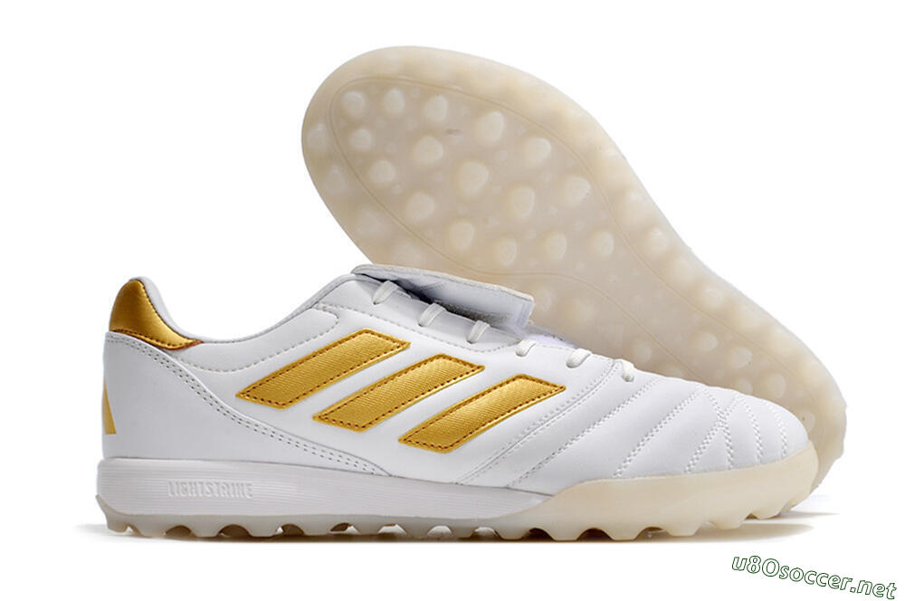 Men's Adidas Copa Gloro TF Football Shoes - White/Gold 2