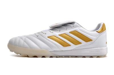 Men's Adidas Copa Gloro TF Football Shoes - White/Gold
