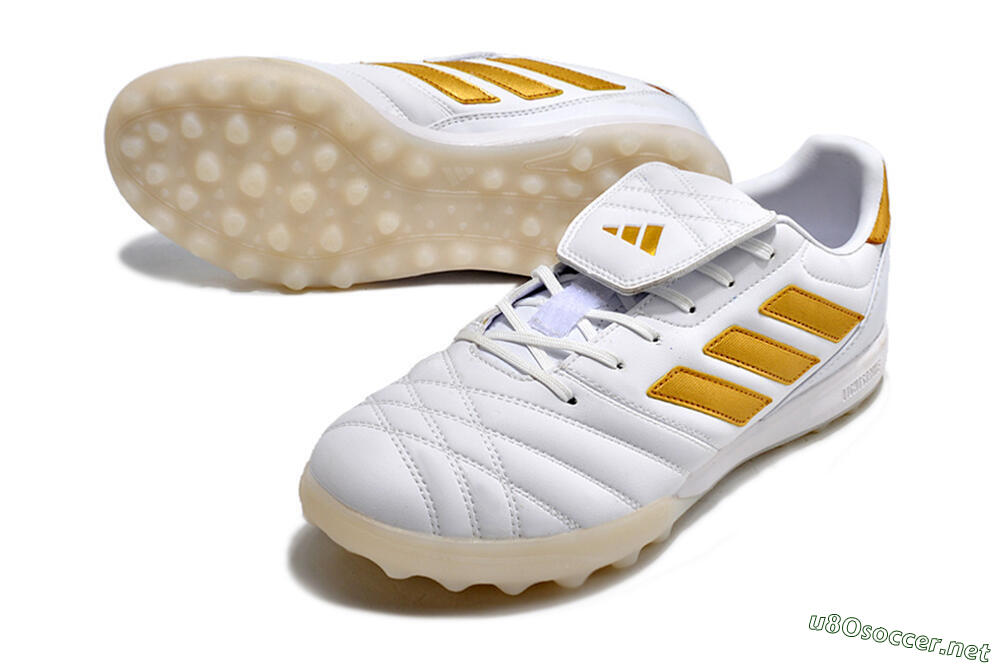Men's Adidas Copa Gloro TF Football Shoes - White/Gold 3