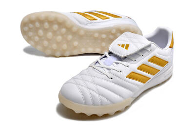 Men's Adidas Copa Gloro TF Football Shoes - White/Gold