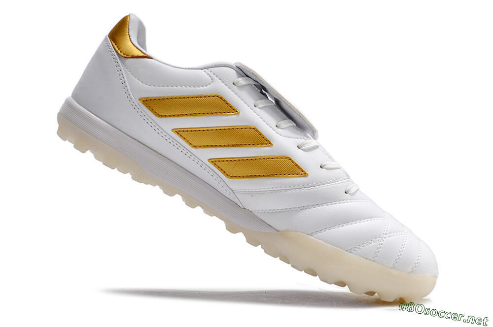 Men's Adidas Copa Gloro TF Football Shoes - White/Gold 4