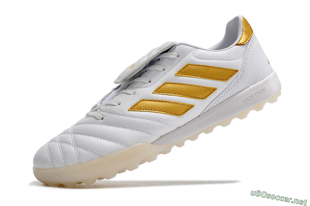 Men's Adidas Copa Gloro TF Football Shoes - White/Gold 5