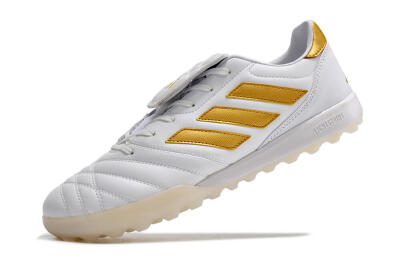 Men's Adidas Copa Gloro TF Football Shoes - White/Gold