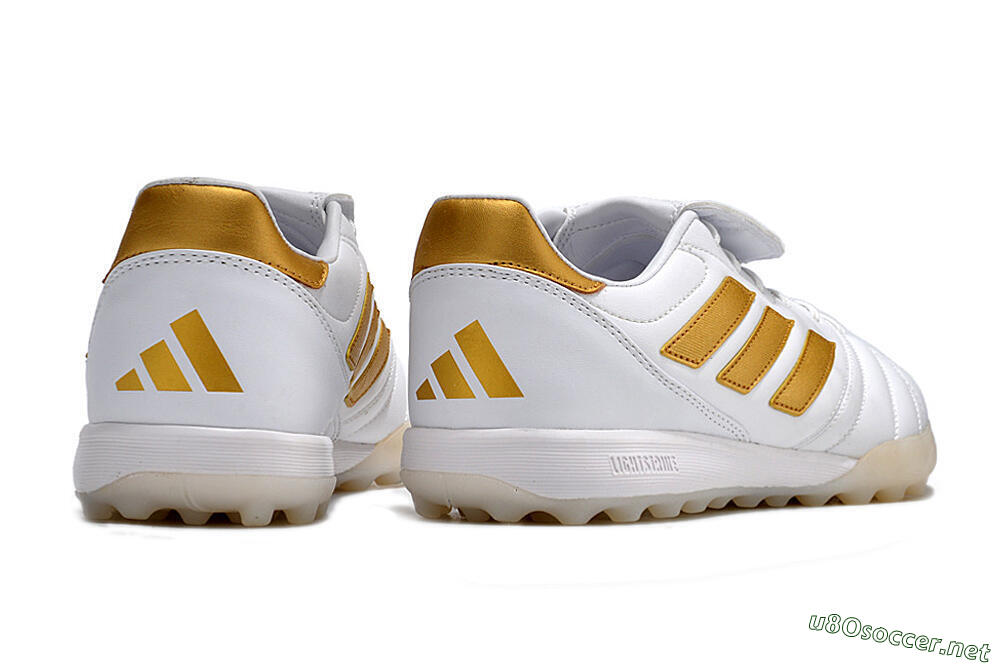 Men's Adidas Copa Gloro TF Football Shoes - White/Gold 6