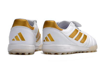 Men's Adidas Copa Gloro TF Football Shoes - White/Gold