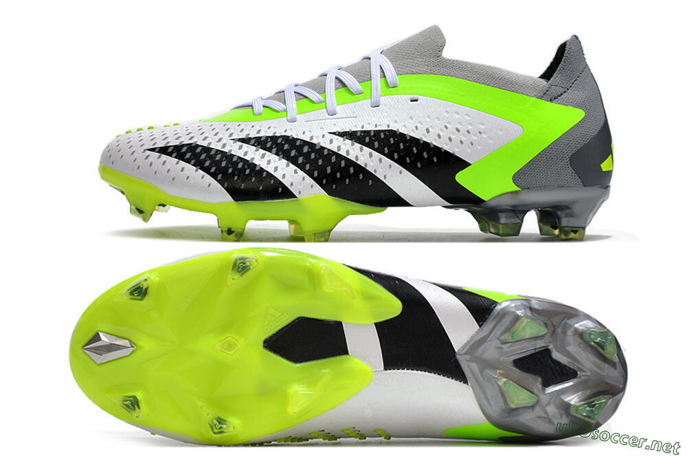 Men's Adidas Predator Accuracy.1 FG Football Boots - White/Black/Green/Grey 1