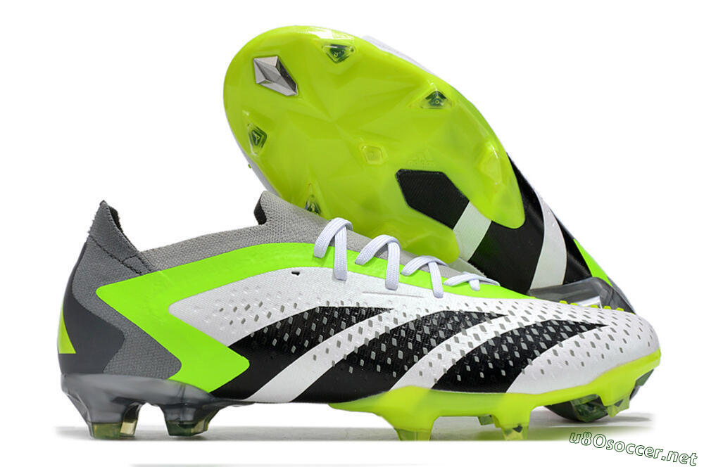 Men's Adidas Predator Accuracy.1 FG Football Boots - White/Black/Green/Grey 2