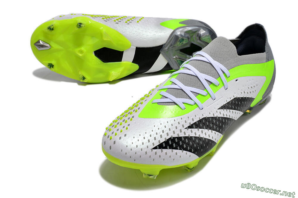 Men's Adidas Predator Accuracy.1 FG Football Boots - White/Black/Green/Grey 3