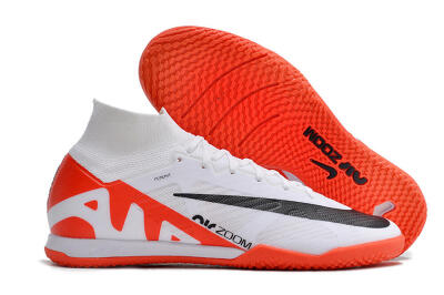 Men's Nike Air Zoom Mercurial Superfly 9 Elite IC Football Shoes - White/Black/Red