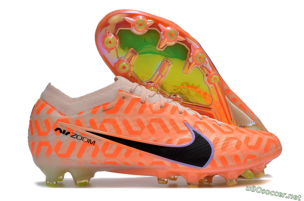 Men's Nike Air Zoom Mercurial Vapor 15 Elite AG Football Boots - Orange/Black/Purple 2
