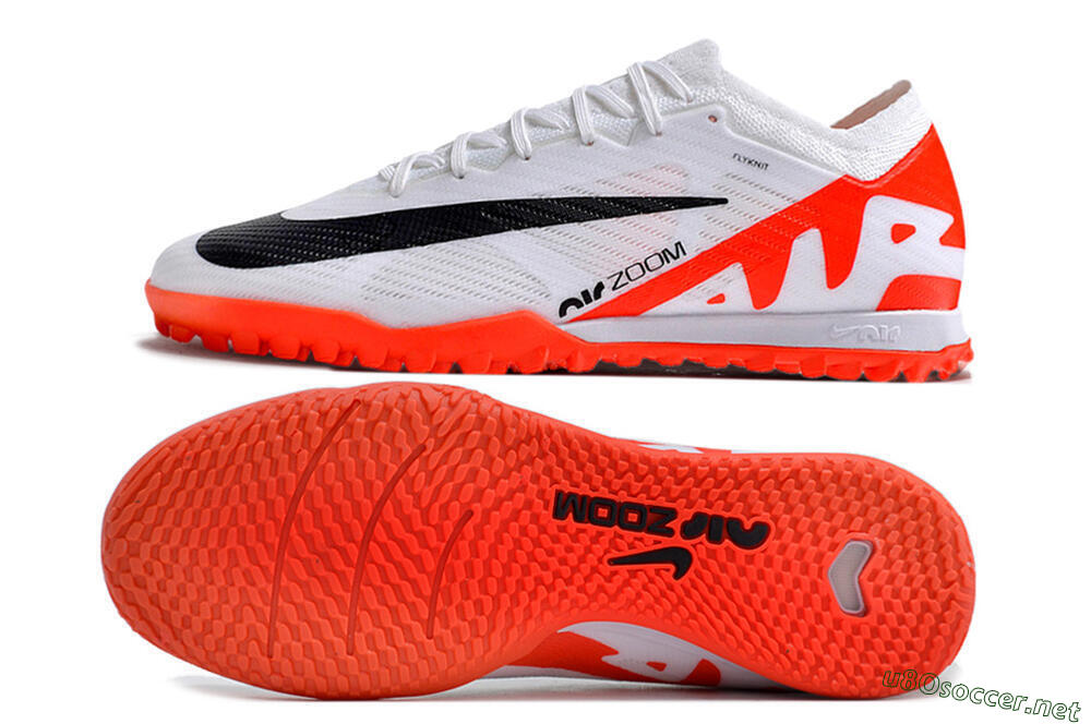Men's Nike Air Zoom Mercurial Vapor 15 Elite IC Football Shoes - White/Black/Red 1