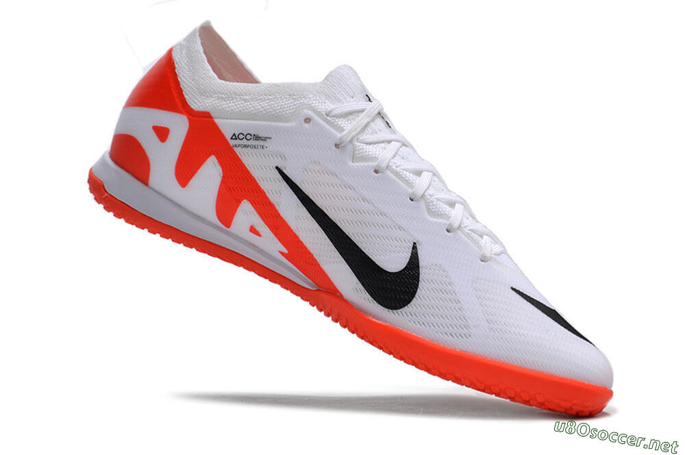 Men's Nike Air Zoom Mercurial Vapor 15 Elite IC Football Shoes - White/Black/Red 4