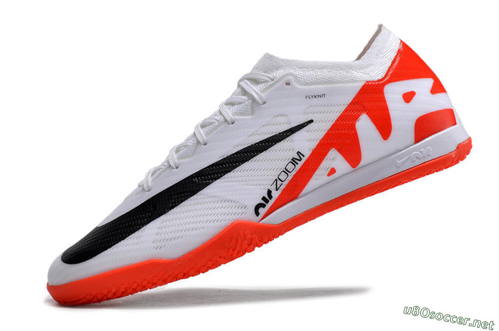 Men's Nike Air Zoom Mercurial Vapor 15 Elite IC Football Shoes - White/Black/Red 5