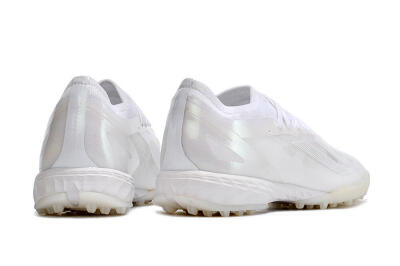 Men's Adidas X Crazyfast.1 TF Football Shoes - White/Silver