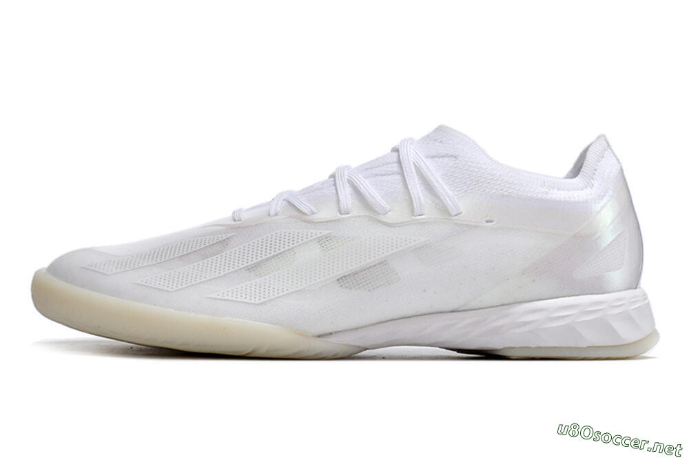 Men's Adidas X Crazyfast.1 IC Football Shoes - White/Silver 0
