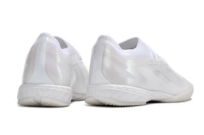 Men's Adidas X Crazyfast.1 IC Football Shoes - White/Silver
