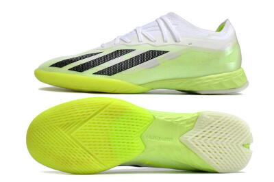 Men's Adidas X Crazyfast.1 IC Football Shoes - Green/White/Black