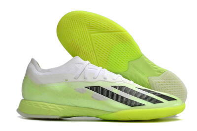 Men's Adidas X Crazyfast.1 IC Football Shoes - Green/White/Black