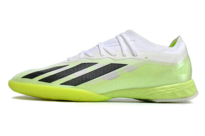 Men's Adidas X Crazyfast.1 IC Football Shoes - Green/White/Black