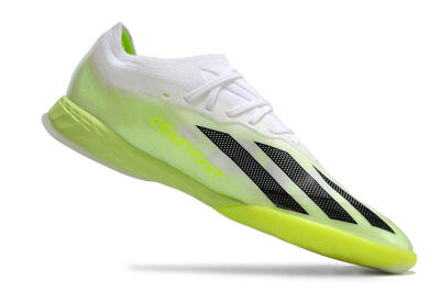 Men's Adidas X Crazyfast.1 IC Football Shoes - Green/White/Black