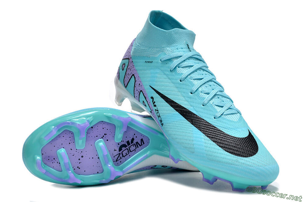 Men's Nike Air Zoom Mercurial Superfly 15 Elite FG Football Boots - Blue/Black/Purple 3