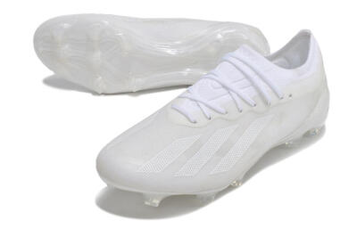 Men's Adidas X Crazyfast.1 FG Football Boots - White/White/White