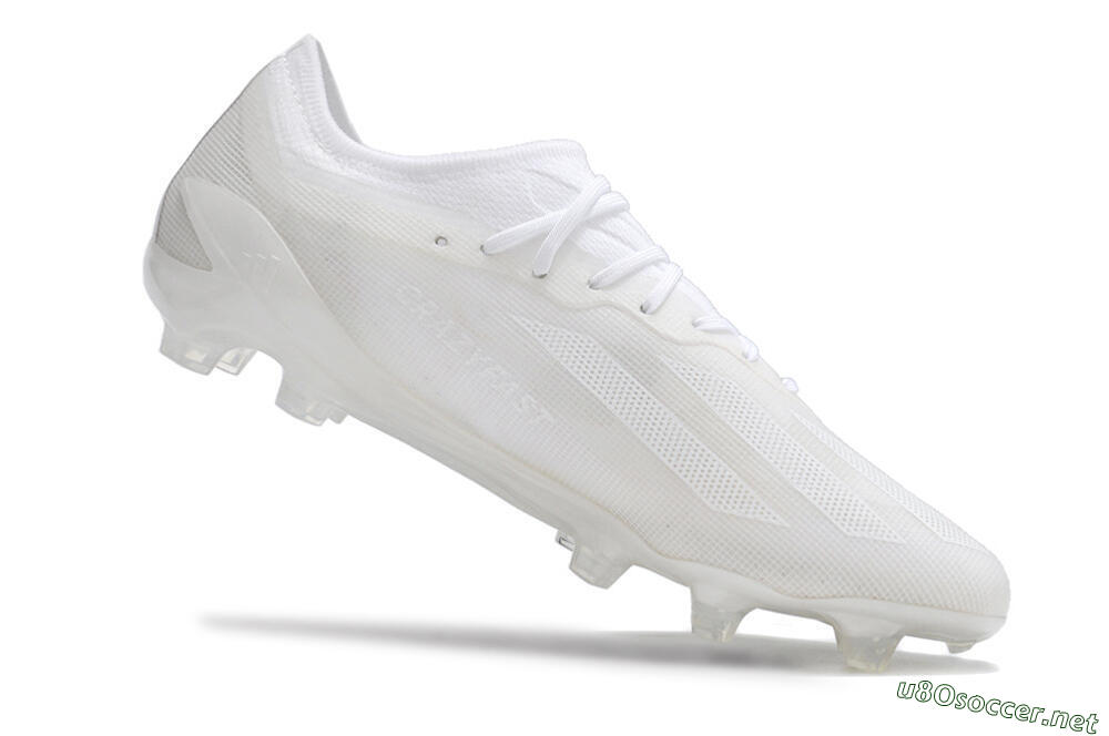 Men's Adidas X Crazyfast.1 FG Football Boots - White/White/White 4