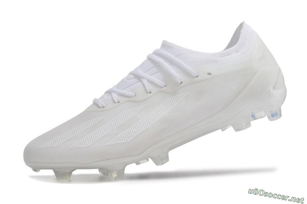 Men's Adidas X Crazyfast.1 FG Football Boots - White/White/White 5