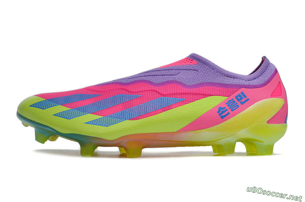 Men's Adidas X Crazyfast+ FG Football Boots - Purple/Pink/Green/Blue 0