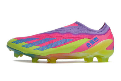 Men's Adidas X Crazyfast+ FG Football Boots - Purple/Pink/Green/Blue