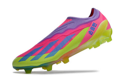 Men's Adidas X Crazyfast+ FG Football Boots - Purple/Pink/Green/Blue