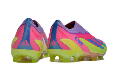 Men's Adidas X Crazyfast+ FG Football Boots - Purple/Pink/Green/Blue